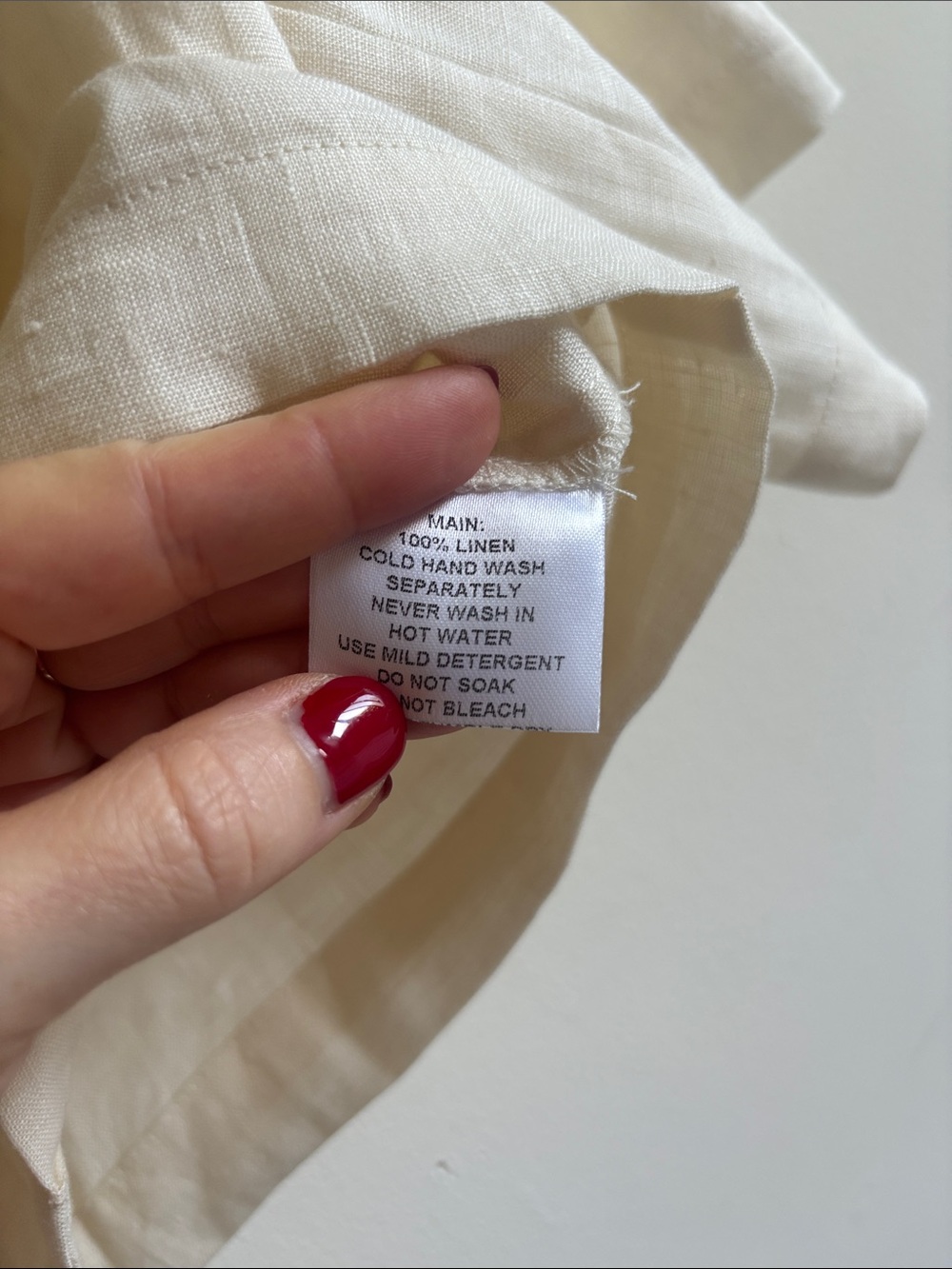 NEREA Cream Linen Crop Button-Front Shirt - Picture 3 of 3